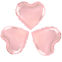 Balony foliowe serce różowe-złoto zestaw 3szt - 2