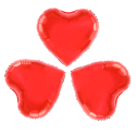 Balony foliowe serce czerwone zestaw 23cm 3szt - 2