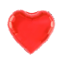 Balony foliowe serce czerwone zestaw 23cm 3szt - 3