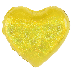 Balon foliowy serce złote holo Walentynki 45cm - 2