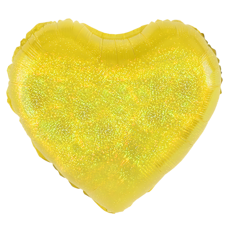 Balon foliowy serce złote holo Walentynki 45cm - 2