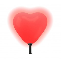 Balon Maracaloon serce białe, LED czerwony - 1