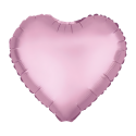 Balon foliowy serce jasnoróżowy matowy 45 cm - 2