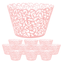 Nakładki na foremki papilotki różowe koronkowe