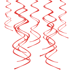 Świderek serpentyna czerwona zakręcona 60 cm - 1