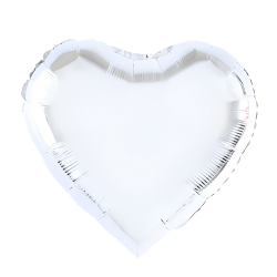 Balony foliowe serce srebrne zestaw 23cm 3szt - 3