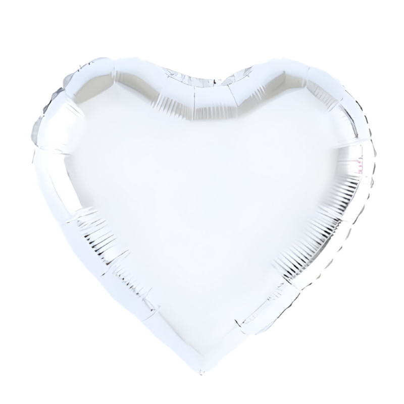 Balony foliowe serce srebrne zestaw 23cm 3szt - 3