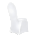 Pokrowiec dekoracyjny na krzesło biały matowy - 2