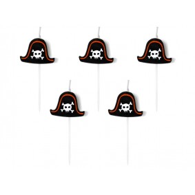 Świeczki urodzinowe Piraci kapelusz piracki 2cm x5 - 1