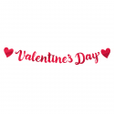 Girlanda baner Valentines Day czerwony 140cm - 1