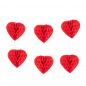 Girlanda serca rozety plastry miodu czerwone 150cm - 1