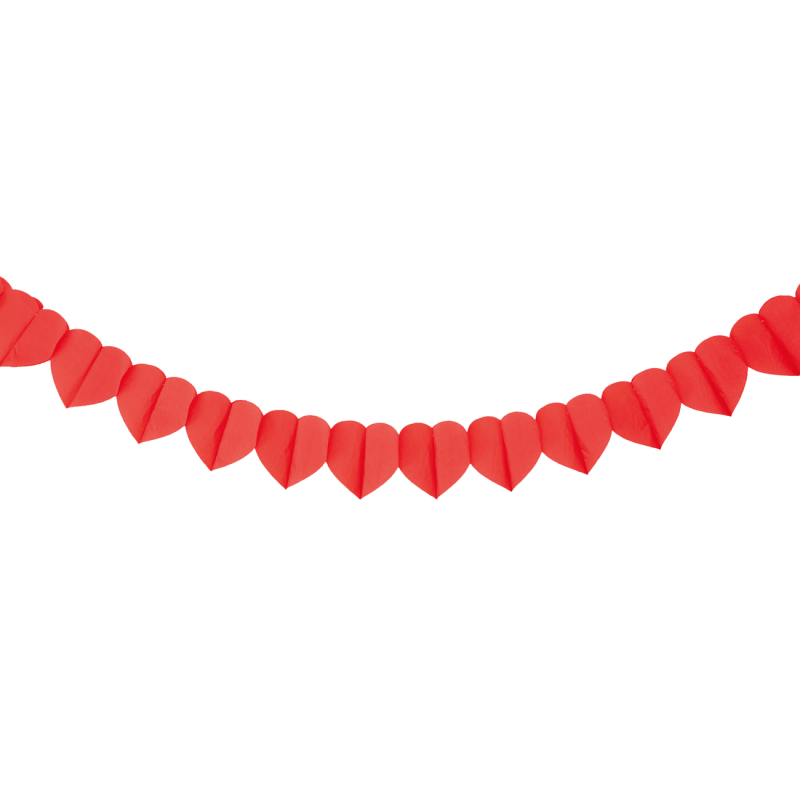Girlanda baner papierowy czerwone serca 200cm - 1