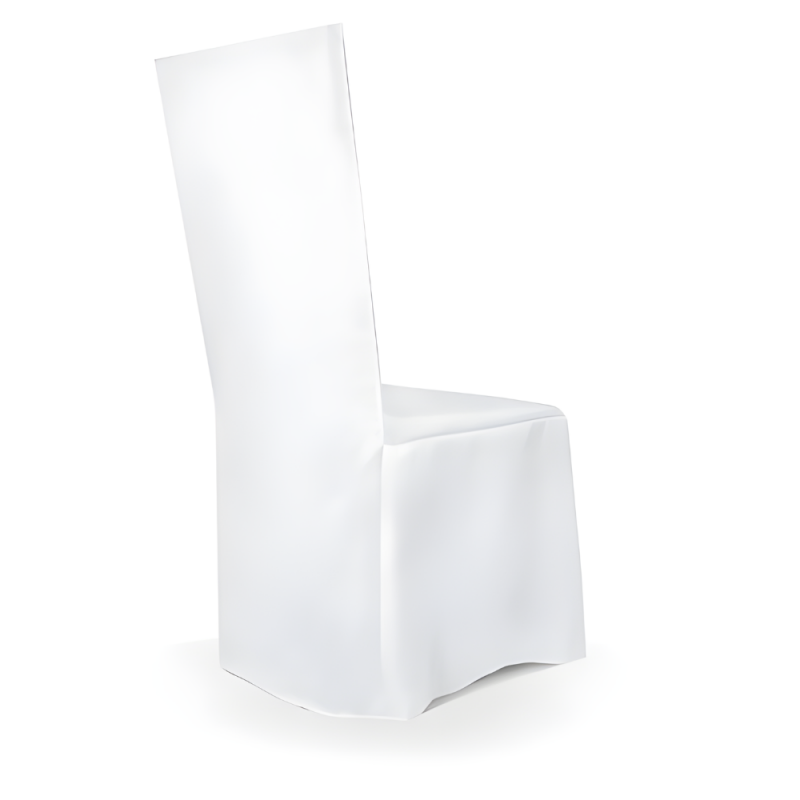 Pokrowiec kwadratowy na krzesło biały matowy - 2