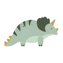 Serwetki papierowe dinozaur Triceratops 18cm 12szt - 1