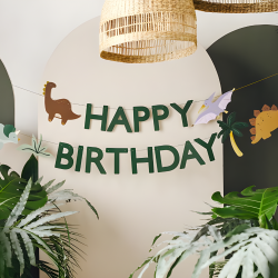 Baner girlanda Happy Birthday w Dinozaury 3m - 5