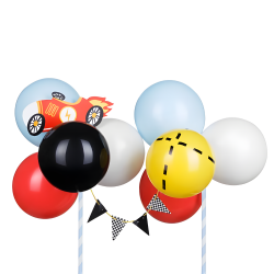 Topper na piku balonowy autko wyścigówka 29cm - 1
