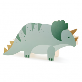 Zaproszenia w kształcie Triceratopsa zielony 6szt - 1