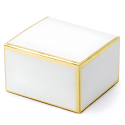 Pudełka na upominek białe ze złotą ramką 10szt - 2