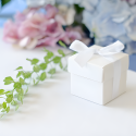 Pudełka na prezent upominek białe z kokardą 10szt - 3