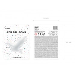 Balon foliowy ozdobny ptak gołąb biały 77 cm - 5