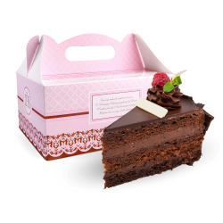 Pudełka na ciasto komunijne różowe ornamenty 10szt - 1