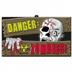 Znak Zombie na Halloween tabliczka halloweenowa
