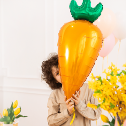 Balon foliowy marchewka pomarańczowa zielona 91cm - 6