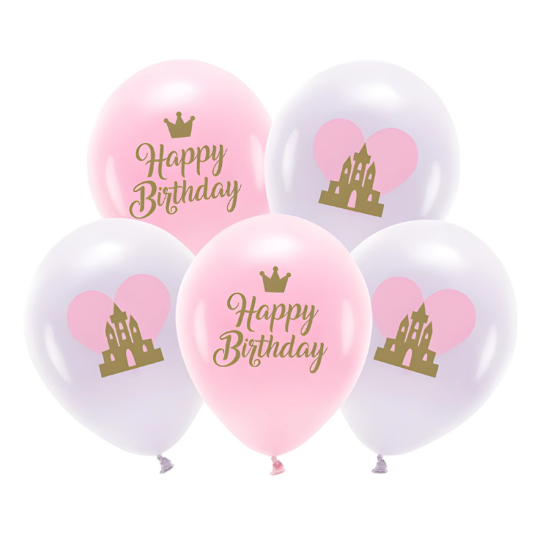 Balony lateksowe urodzinowe dla Księżniczki 5szt - 1