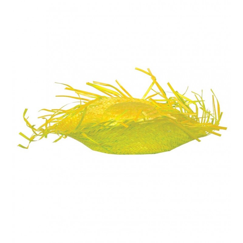 Kapelusz słomkowy żółty słomiany plażowy lekki - 1