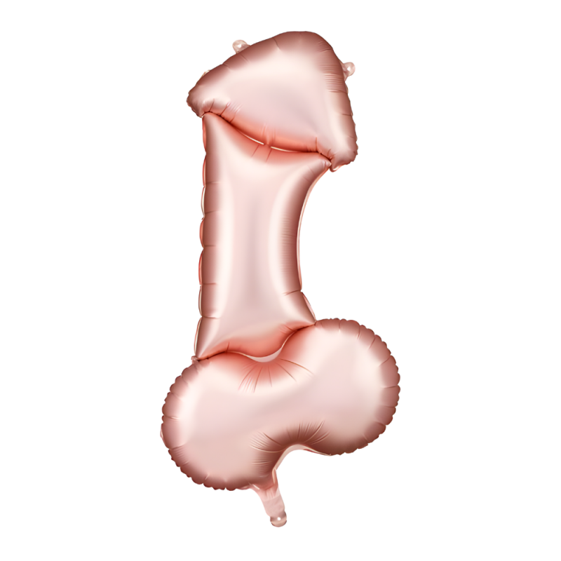 Balon foliowy Penis różowe złoto duży 112 cm - 1