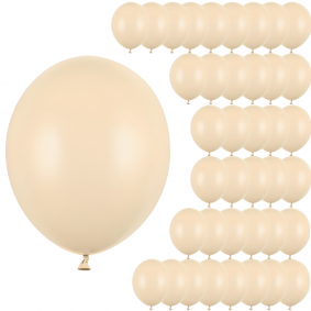 Balony lateksowe jasne kremowe średnie 23cm 100szt - 1