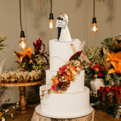 Figurka weselna ślubna na tort Just Married 15cm - 2