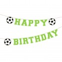Baner girlanda Happy Birthday piłka nożna 250cm - 1