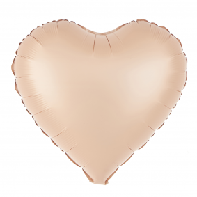 Balon foliowy serce matowy jasny karmelowy 45cm - 1