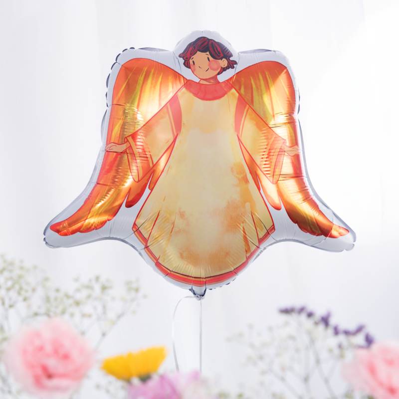 Balon foliowy Anioł aniołek chłopiec złoty 70cm - 4