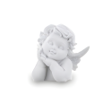 Figurka aniołek leżący zamyślony biały ozdobny - 4