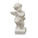 Figurka ozdobna aniołek na podstawce biały 9cm - 2