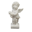 Figurka ozdobna aniołek na podstawce biały 9cm - 4