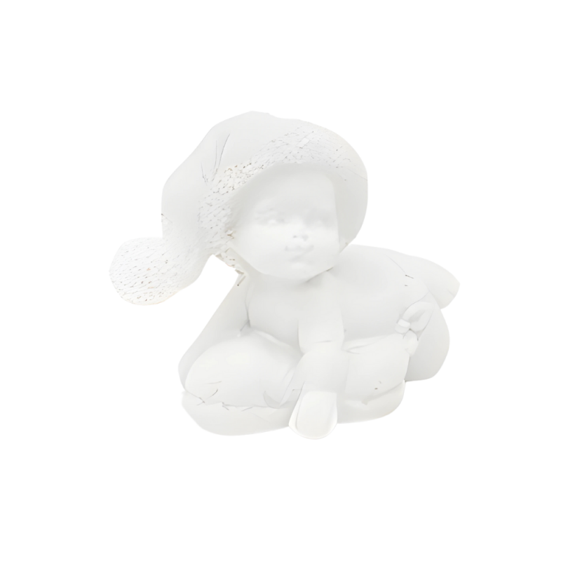 Figurka ozdobna dzieciątko śpiące w czapce 5cm - 4