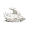 Figurka ozdobna anioł śpiący w skrzydłach biały - 3