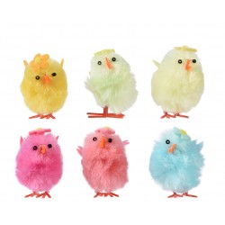 Kurczaki wielkanocne dekoracyjne kolorowe 10szt - 2