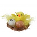 Kurczaki wielkanocne z jajkami w gniazdku 4szt - 2