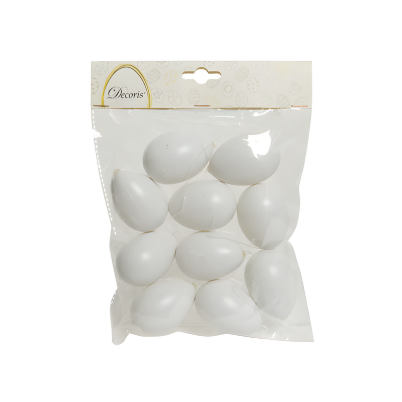 Zawieszki jajka białe wielkanocne ozdobne 10szt - 3