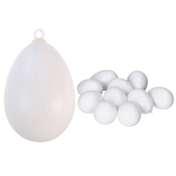 Zawieszki Jajka Wielkanocne Pisanki białe do ozdobienia DIY plastikowe 10x