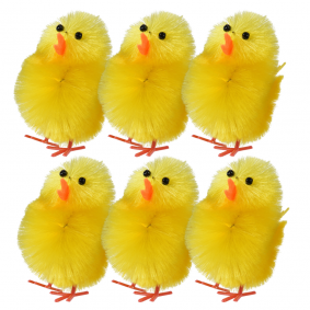 Kurczaczki żółte klasyczne wielkanocne ozdoby 6szt - 1