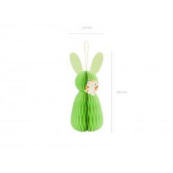 Papierowy króliczek plaster miodu zielony 30cm - 4