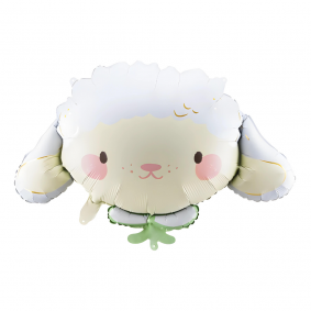 Balon foliowy biała urocza owieczka owca 87cm - 1