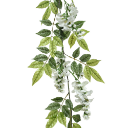 Girlanda sztuczna glicynia wisteria biała 156cm - 1