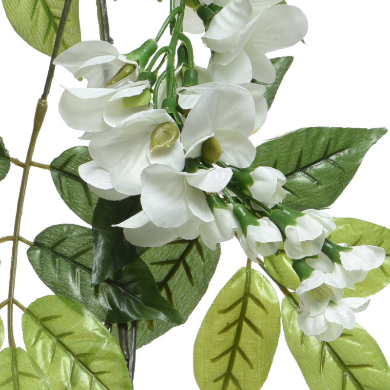 Girlanda sztuczna glicynia wisteria biała 156cm - 2