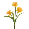 Narcyz na łodydze sztuczny kwiatek żółty 60cm - 2